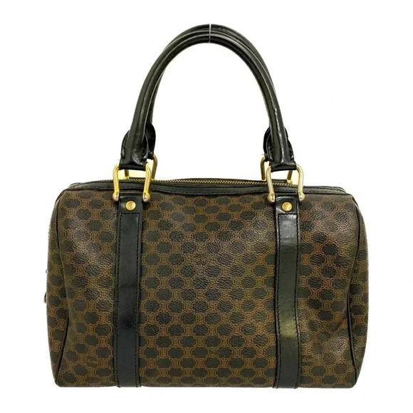 CÉLINE Black Coated Canvas Macadam Handle Bag - Picture 3 of 9